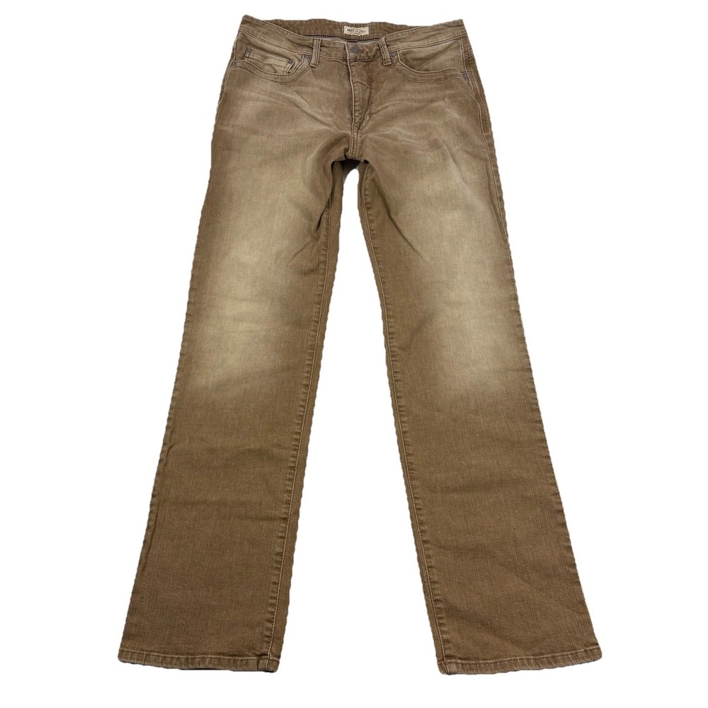 Mac Jeans Khaki‎ Tan Casual Pants Jeans Size 35 Fits 34x35 Vintage Wash Germany